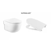 Miski WC - ROCA A346244S00 + 541311 MERIDIAN Miska WC 48cm podwieszana Rimless Compacto SUPRAGLAZE + Deska Wc wolnoopadająca CEDO - miniaturka - grafika 1