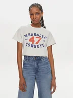 Koszulki i topy damskie - Wrangler T-Shirt 112350277 Écru Regular Fit - miniaturka - grafika 1
