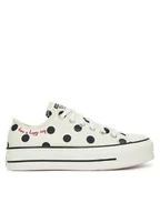 Trampki damskie - Converse Trampki Chuck Taylor All Star Lift Platform Polka Dots A10689C Beżowy - miniaturka - grafika 1