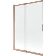 Parawany nawannowe - Mexen Fox parawan nawannowy 2-skrzydłowy przesuwny 120 x 150 cm, transparent, miedź szczotkowana - 891-120-002-65-00 - miniaturka - grafika 1