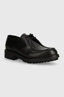 Półbuty męskie - Calvin Klein półbuty skórzane HM0HM01535 męskie kolor czarny APRON LACE UP LTH - miniaturka - grafika 1
