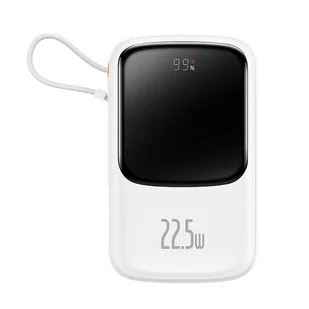 Powerbank Baseus Qpow Pro z kablem USB-C, USB-C, USB, 10000mAh, 22.5W (biały) - Powerbanki - miniaturka - grafika 2