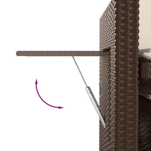 Rozkładana ławka ogrodowa z poduszkami, brązowa, polirattan Lumarko! - Ławki ogrodowe - miniaturka - grafika 12