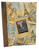 Albumy fotograficzne - Poldom Album szyty 10x15/200 okładka motyw podróże ALB665 - miniaturka - grafika 1