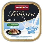 Mokra karma dla kotów - animonda Vom Feinsten Adult Milkies 32 x 100 g Królik, w sosie śmietanowym - miniaturka - grafika 1