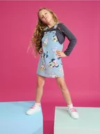 Sukienki i spódniczki dla dziewczynek - Sinsay - Jeansowa sukienka na szelkach Myszka Minnie - niebieski - miniaturka - grafika 1