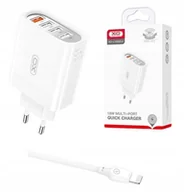 Ładowarki do telefonów - SZYBKA ŁADOWARKA DO iPHONE 4x USB QC3.0 + KABEL - miniaturka - grafika 1