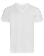 Koszulki męskie - Koszulka męska bawełniana T-shirt w serek Stedman V-Neck ST9010 White S - miniaturka - grafika 1