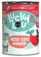 Mokra karma dla kotów - Lucky Lou Lifestage Adult Drób i tuńczyk puszka 400g - miniaturka - grafika 1