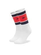 Skarpetki męskie - Reebok Skarpety Wysokie Męskie CL Basketball Sock HF8408 Biały - miniaturka - grafika 1