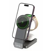 Ładowarki do telefonów - Bezprzewodowa ładowarka Swissten MagFold 3v1 skládací, 25W, kompatibilní s MagSafe (22055540) Czarna - miniaturka - grafika 1
