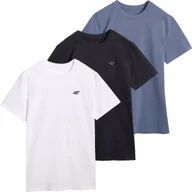 Koszulki męskie - Koszulka 4F męska t-shirt zestaw sportowy bawełna komplet 3-PAK r. XL - miniaturka - grafika 1