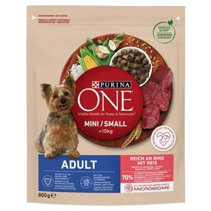 Purina One Mini Adult Pies Wołowina i Ryż 800g - Sucha karma dla psów - miniaturka - grafika 1