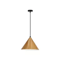 Lampy sufitowe - Brązowa lampa wisząca z szklanym kloszem ø 25 cm Dunca – Candellux Lighting - miniaturka - grafika 1