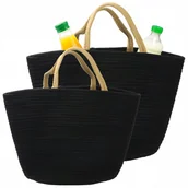 Torby i wózki na zakupy - TORBA NA ZAKUPY PLAŻOWA MIEJSKA PLECIONA EKO SHOPPER NA RAMIĘ DO RĘKI - miniaturka - grafika 1