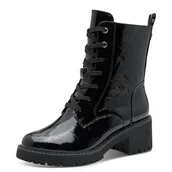 Kozaki damskie - Marco Tozzi Damskie 2-26237-45 modne kozaki, czarne patent, 38 EU, ^, 38 EU - miniaturka - grafika 1