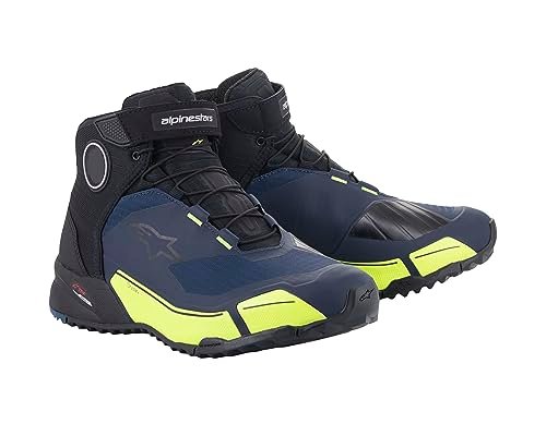 Alpinestars Unisex Boots CR-X DRYSTAR Riding Black/Dark Blue/Fluo Yellow 9,5 buty, 39 EU, czarny, 39 eu