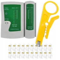 Pozostałe akcesoria sieciowe - Tester Sieciowy, Kabli, Zaciskarka, Ściągacz Izolacji + 100 Wtyków Rj45 - miniaturka - grafika 1