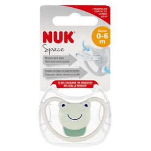ND39_563067 NUK SMOCZEK USP 0-6M SIL SPACE FROG 1 - Smoczki uspokajające - miniaturka - grafika 1