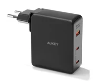 Ładowarki do telefonów - Aukey PA-B7O GaN 2x USB-C USB-A QC PD 140W - miniaturka - grafika 1