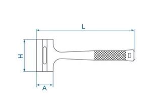 MŁOTEK BEZODRZUTOWY 680g 320mm King Tony - Nożyce i noże - miniaturka - grafika 2