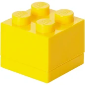 Pojemniki na zabawki - POLTOP LEGO. 40111732 Minipudełko mały klocek, żółty - miniaturka - grafika 1