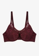 Biustonosze - Ciemnofioletowy Biustonosz Full Cup z Ozdobną Koronką Sovgis - miniaturka - grafika 1
