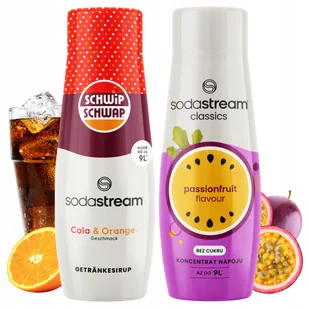 2x Syrop Sodastream Shwip Shwap Cola Pomarańcza + Marakuja Passionfruit - Syropy i koncentraty owocowe - miniaturka - grafika 1