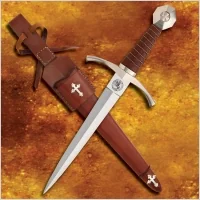 Płatnerze hiszpańscy SZTYLET DAGA KORDZIK TEMPLARIUSZY Z POCHWĄ WS404335 - Miecze i maczety - miniaturka - grafika 1