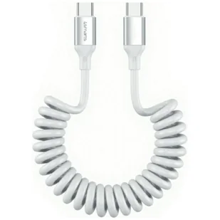 Kabel 4smarts spiralny USB-C do USB-C 240W biały - Kable USB Kabel 4smarts spiralny USB-C do USB-C 240W biały - Kable USB - miniaturka - grafika 1