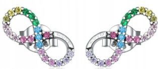 Kolczyki Srebrne Kolczyki Nieskończoność Srebro