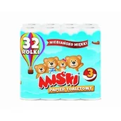 Papier toaletowy - MIŚKI Papier toaletowy 32 rolki 3-warstwowy - miniaturka - grafika 1
