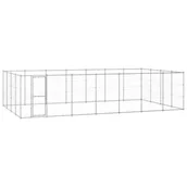 Budy dla psów - shumee Kojec zewnętrzny dla psa stal galwanizowana 33,88 m - miniaturka - grafika 1