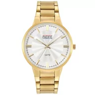 Zegarki męskie - Złoty męski zegarek z bransoleta PACIFICX0060-04 - miniaturka - grafika 1
