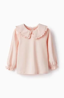 Bluzki dla dziewczynek - zippy bluzka niemowlęca kolor różowy gładka - Zippy - grafika 1