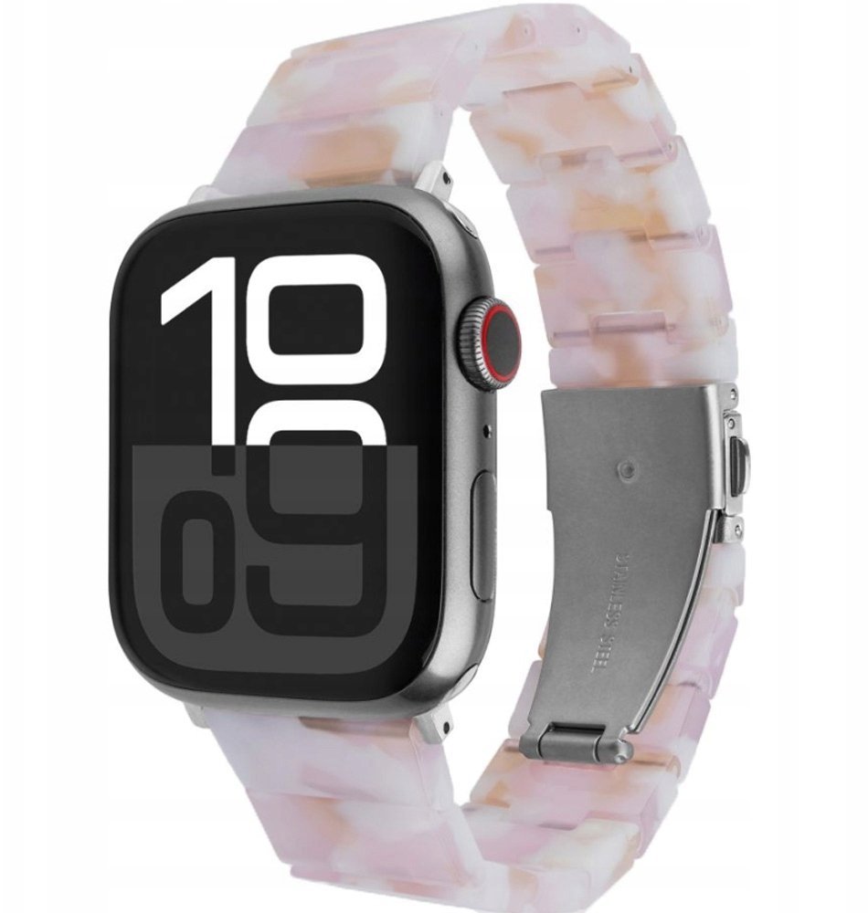 Fixed Pasek z żywicy FIXED Resin Pasek do zegarka Apple Watch 38/40/41 mm, Candy Pink