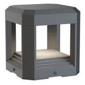 Lampy ogrodowe - Lampa ogrodowa stojąca Royal Mile szara LED 13W 3000K 330lm IP65 wym: 15,1 x 15,1 x 15,1 cm aluminium Maytoni - miniaturka - grafika 1