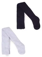 Rajstopy - Rajstopy dziecięce bawełniane frotte szaro-czarne 2PAK 140-146 YOCLUB - miniaturka - grafika 1
