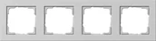 Klawisze i ramki - Gira Ramka poczwórna E2 szary mat - miniaturka - grafika 1