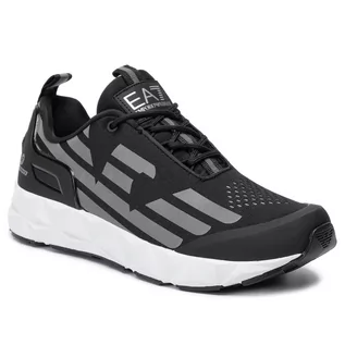 Sneakersy damskie - Emporio Armani Sneakersy EA7 X8X033 XCC52 N629 Black/Silver Sneakersy EA7 X8X033 XCC52 N629 Black/Silver - grafika 1
