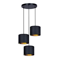 Lampy sufitowe - Auro lampa wisząca 3-punktowa czarna/złota K-4326 - miniaturka - grafika 1