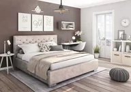 Łóżka - Łóżko Tapicerowane Lanciano 180X200 Z Pojemnikiem Touch Me 01 Kremowe - miniaturka - grafika 1