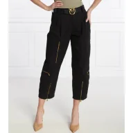 Spodnie damskie - Pinko Jeansowe spodnie cargo | Regular Fit | stretch - miniaturka - grafika 1
