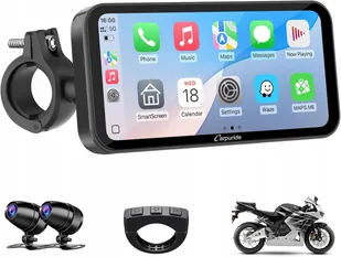 Carpuride W603D 6,3'' motocyklowy ekran GPS Carplay bezprzewodowy kamera - Car Video - miniaturka - grafika 1