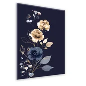 Ramki na zdjęcia - Obraz Glasspik Flowers 50 x 70 cm GL301 NAVY - miniaturka - grafika 1