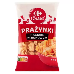 Carrefour Classic Prażynki o smaku bekonowym 84 g - Chipsy - miniaturka - grafika 1