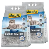 Żwirek dla kotów - MultiFit Carbon Comfort żwirek dla kota 2x12 l - miniaturka - grafika 1