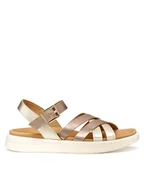 Sandały damskie - Geox Sandały D Xand 2S D35PAB 000CF C5M2L Złoty - miniaturka - grafika 1