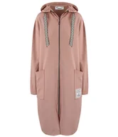 Bluzy damskie - Cienka długa bluza z dłuższym tyłem i kapturem PAOLA - miniaturka - grafika 1