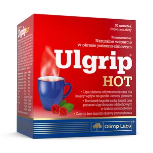 Olimp OLIMP LABORATORIES OLIMP Ulgrip Hot o smaku malinowym, 10 saszetek - Przeziębienie i grypa - miniaturka - grafika 1